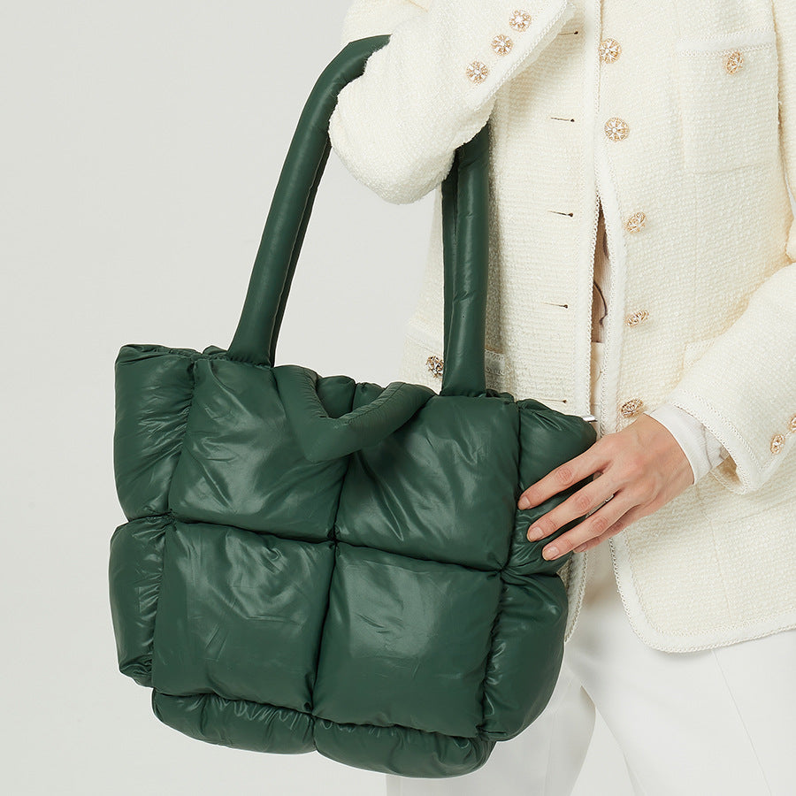 Women’s Square Padded Puffer Tote Bags image 2