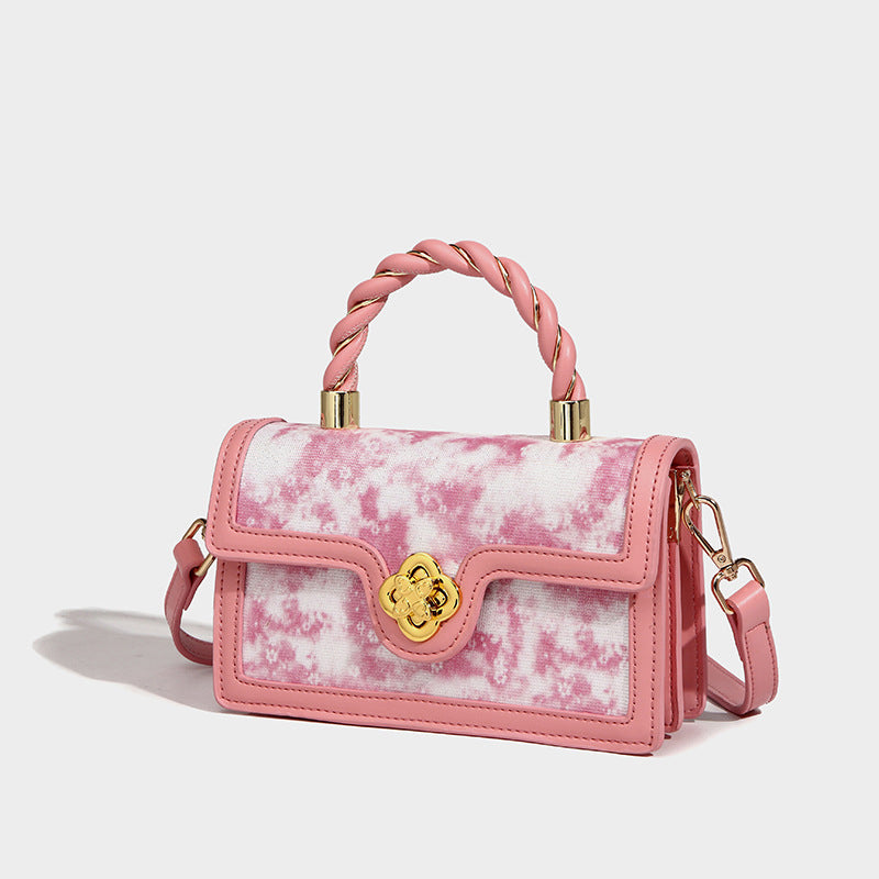 Women’s Dye Twisted Top Handle Bags with Shoulder Strap image 2