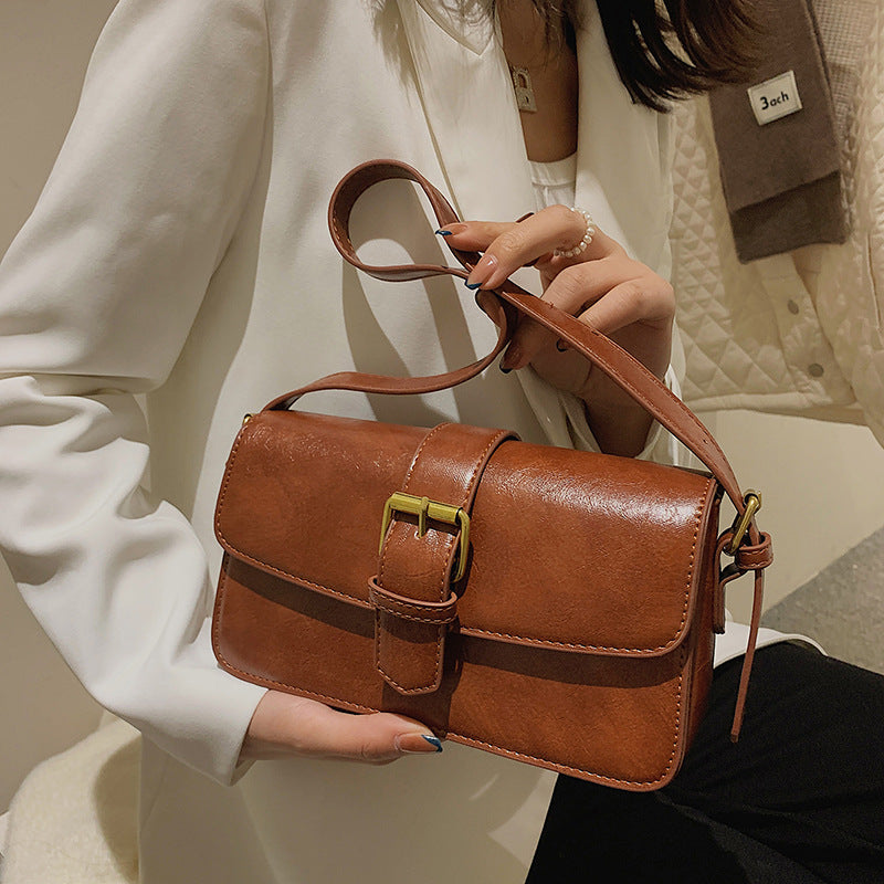 Women’s Buckle in the Middle Shoulder Messenger Bags image 5