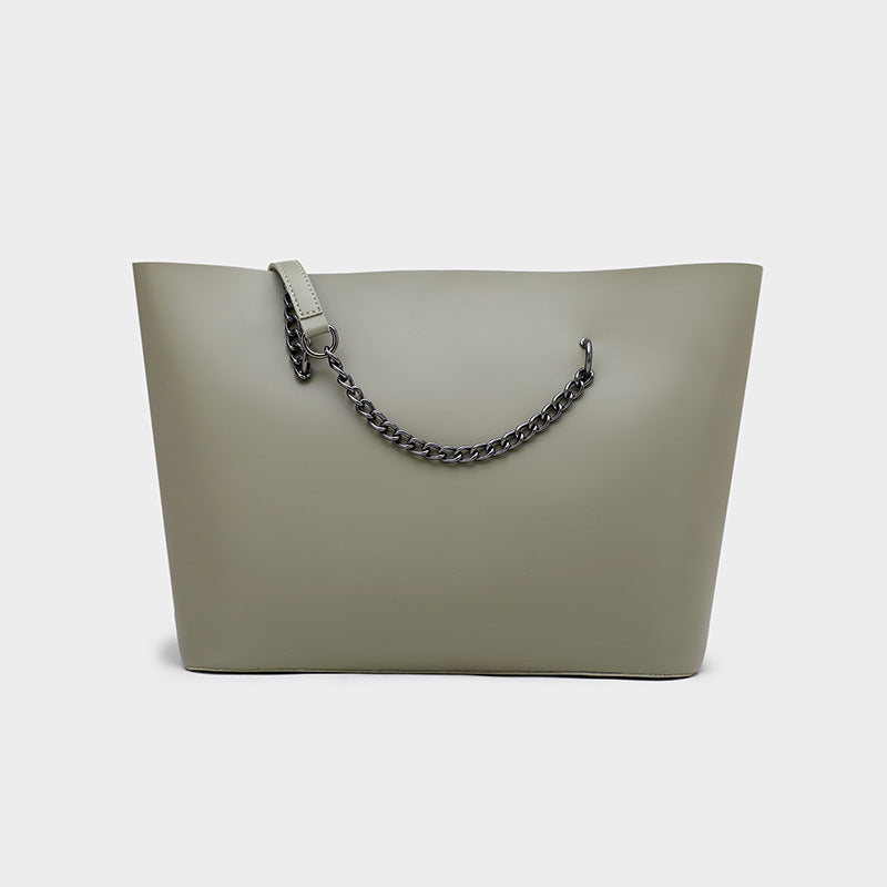 Women’s Vegan Leather Large Tote Bags with Chains image 6