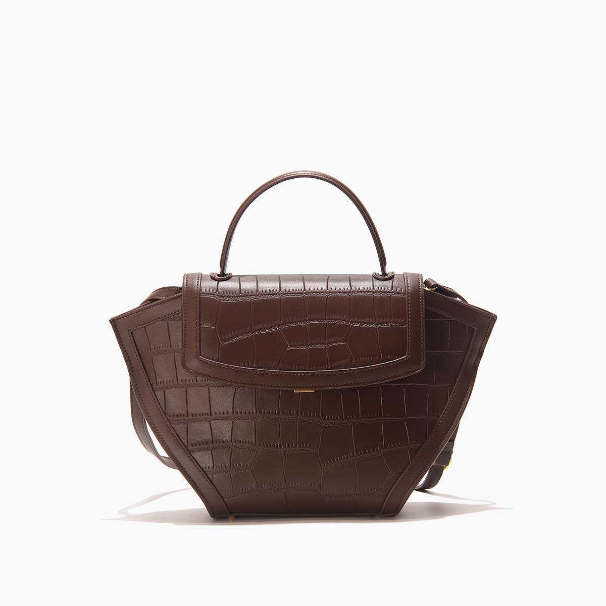 Women’s Crocodile Embossed Top Handle Flap Handbags image