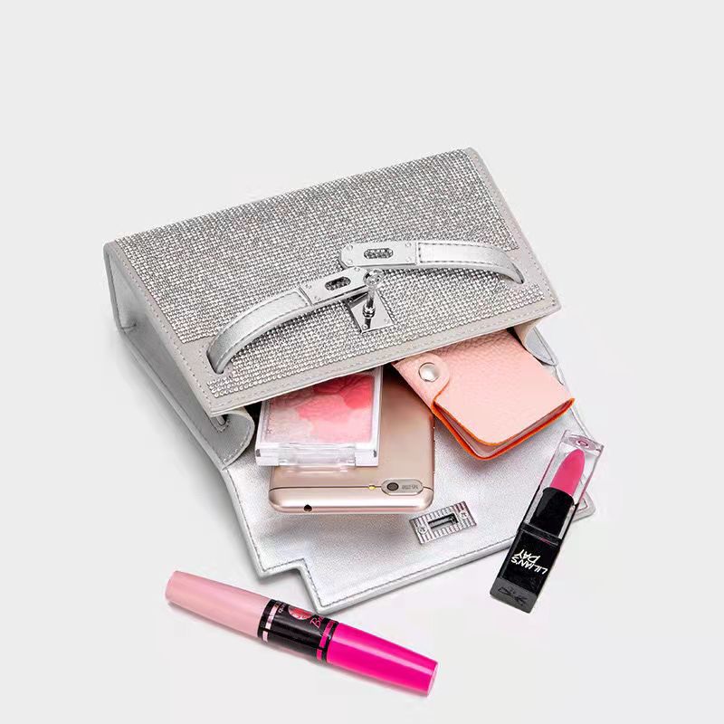 Women’s Rhinestones Evening Clutch Bags with Crossbody Strap image 2