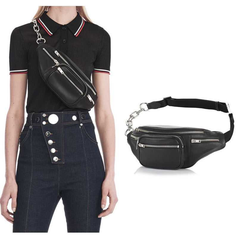 Women’s Genuine Leather Zippers Waist Bags Fanny Packs image 6