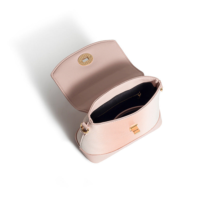 Women’s Pink Mini Lizard Print Top Handle Purse image 4