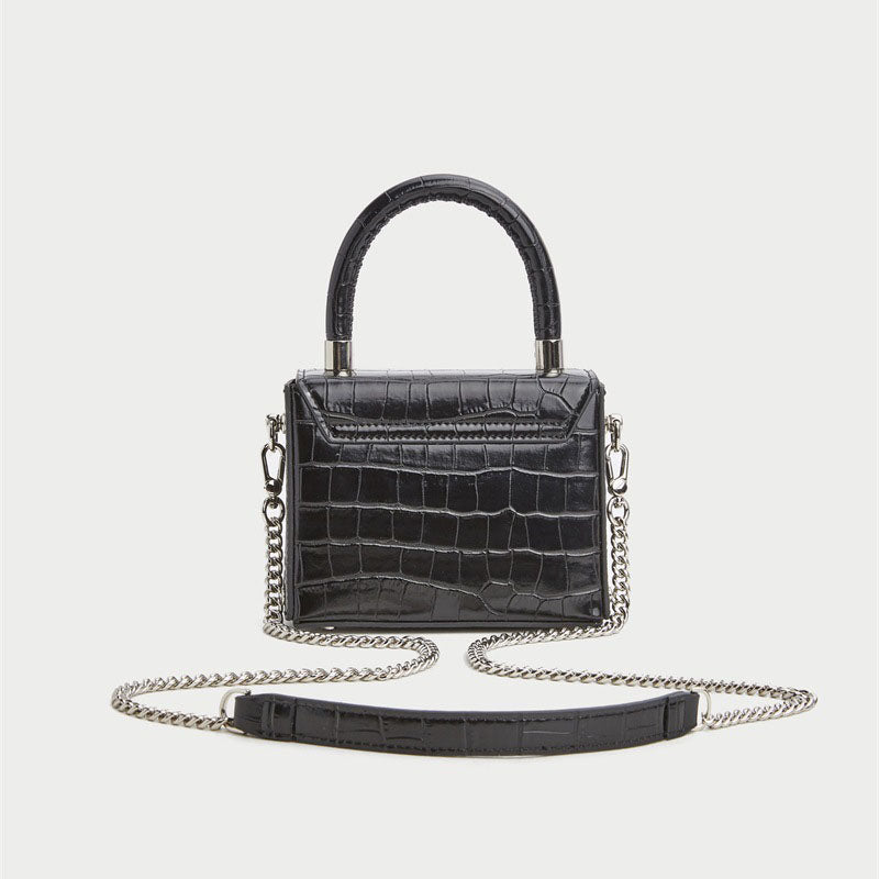 Women’s Croc Embossed Mini Handbags with Shoulder Chains image 7