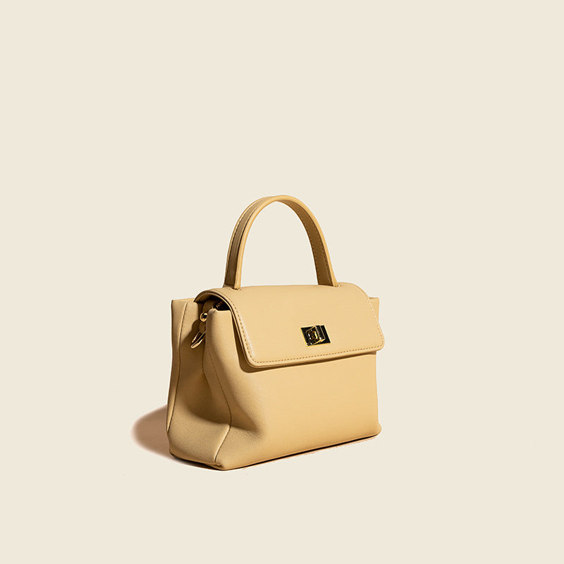 Women’s Small Minimal Genuine Leather Flap Satchel Handbags image 4