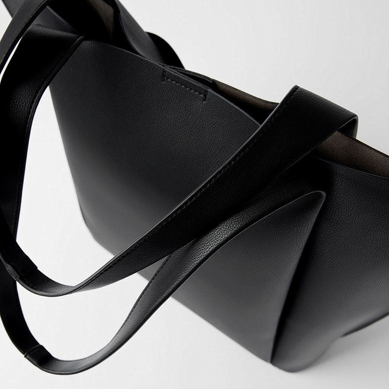 Women’s Minimalism Large Tote Bags in Vegan Leather image 3