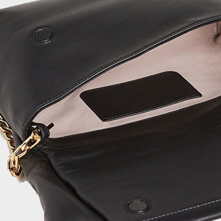 Women’s Leather Top Handle Flap Handbags in Black image 5