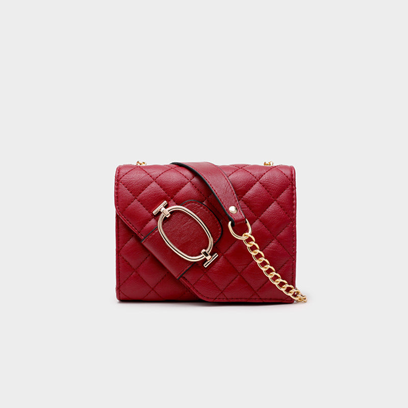 Women’s Quilted Chains Mini Crossbody Bags with Buckle image 3