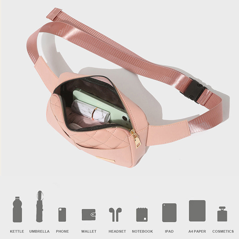 Women’s Stitching Quilted Waist Packs Sling Bags image 7