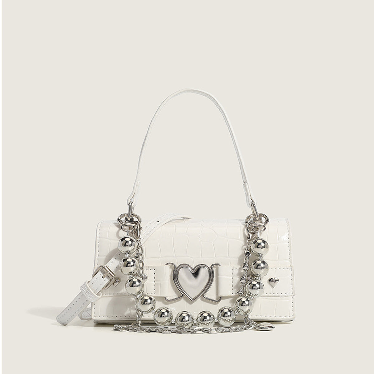 Women’s Croc Print Top Handle Purse image 2