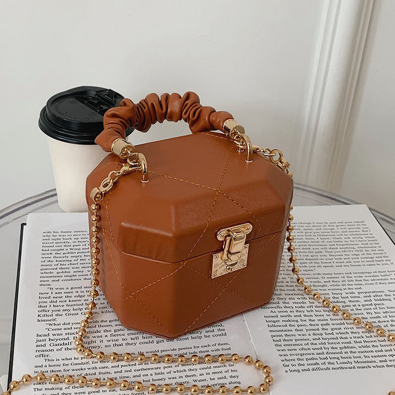 Women’s Quilted Mini Box Slouchy Top Handle Crossbody Bags image 2
