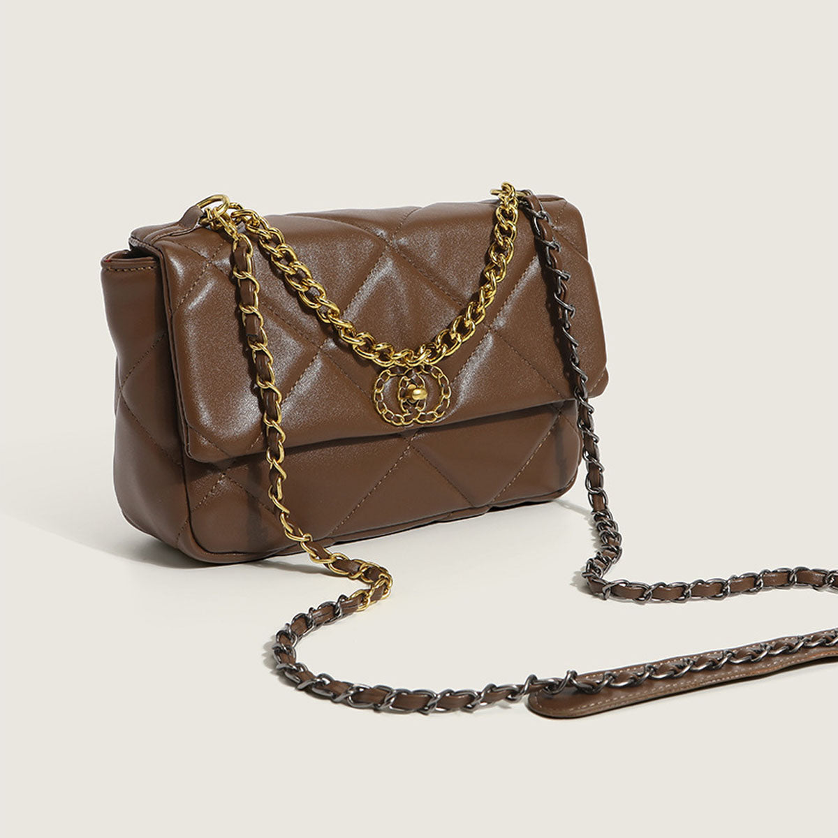 Women’s Quilted Crossbody Messenger Bags in Vegan Leather image 2