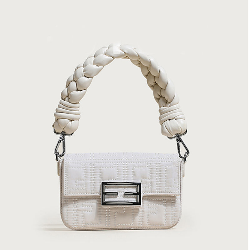 Women’s Small Braided Quilted Baguette Bags image