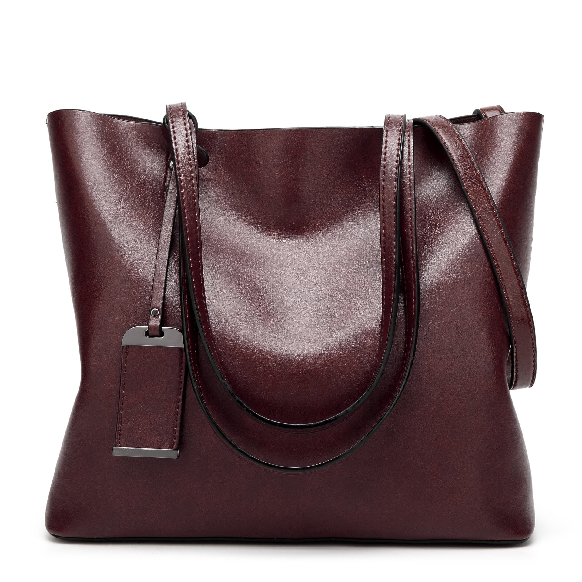 Women’s Soft Vegan Leather Minimal Tote Bags image 8