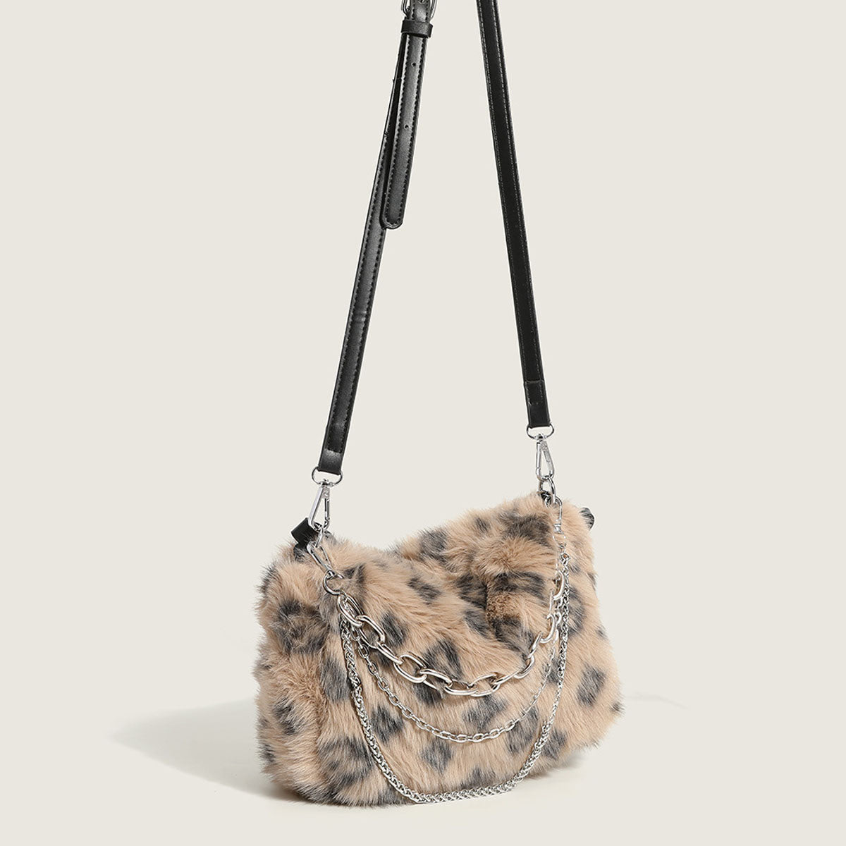 Women’s Furry Printed Handbags image 3