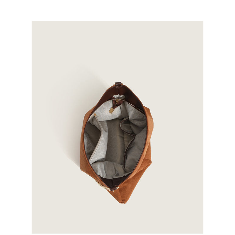 Women’s Simple Faux Suede Shoulder Hobo Bags image 4