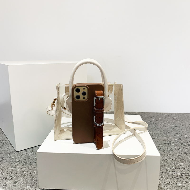 Women’s Small Clear PVC Satchel Handbags with Shoulder Strap image 7