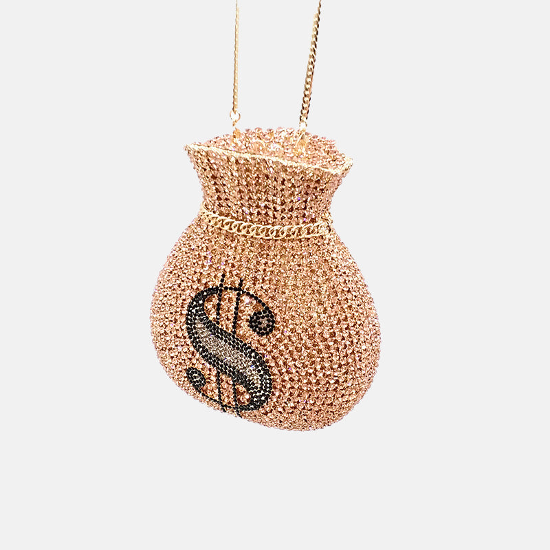 Women’s I Got That Money Rhinestones Mini Evening Clutch Bags image 3