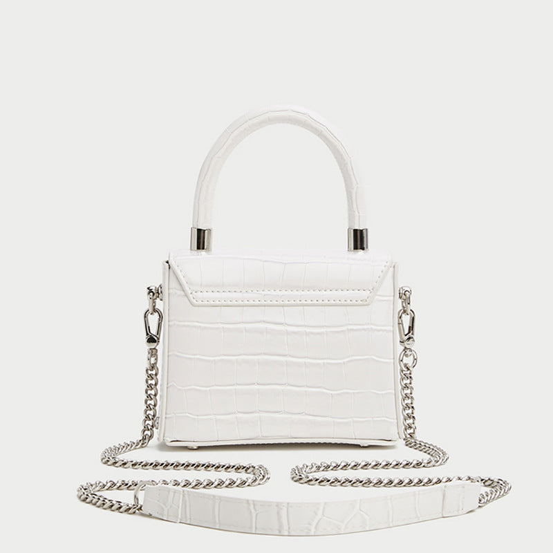 Women’s Croc Embossed Mini Handbags with Shoulder Chains image 3