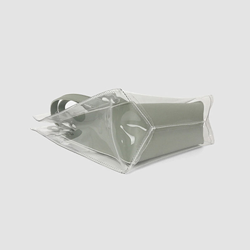 Women’s Green Clear PVC Tote Bags image 4