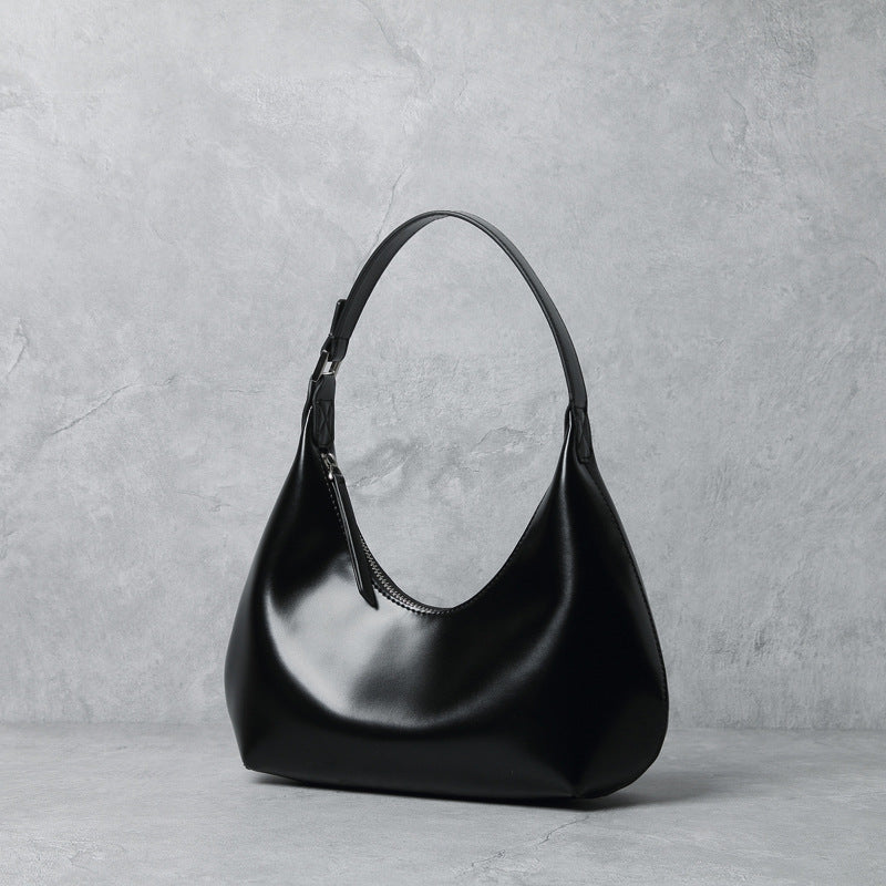 Women’s Genuine Leather Half Moon Hobo Bags image 3