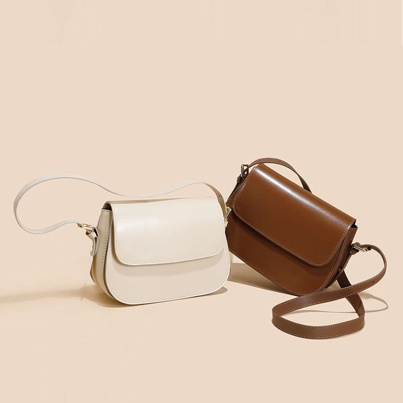 Women’s Minimal Genuine Leather Flap Shoulder Messenger Bags image 5