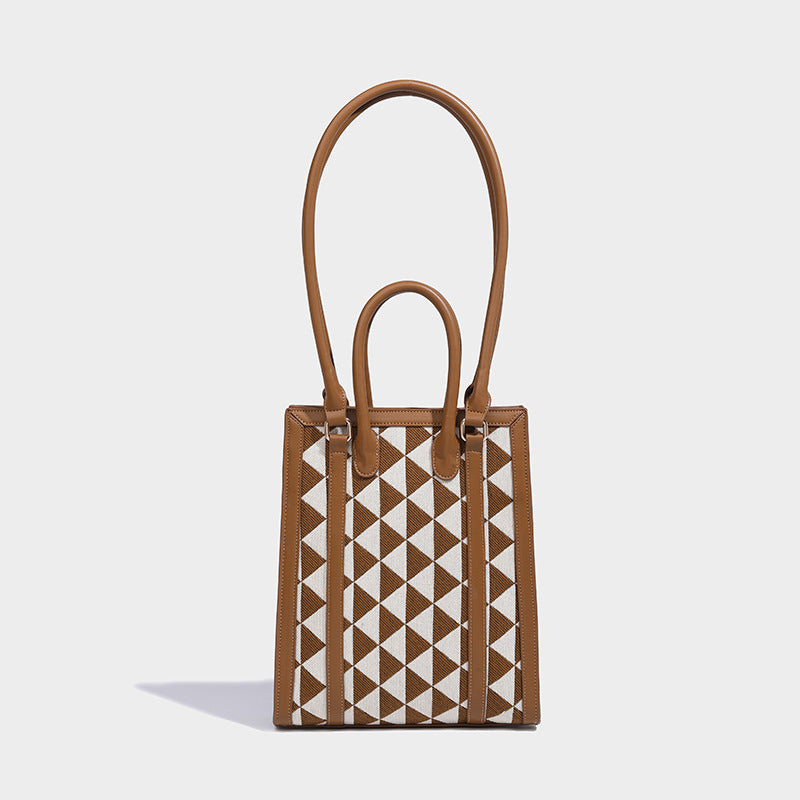 Women’s Triangle Pattern Mini Tote Bags image 6