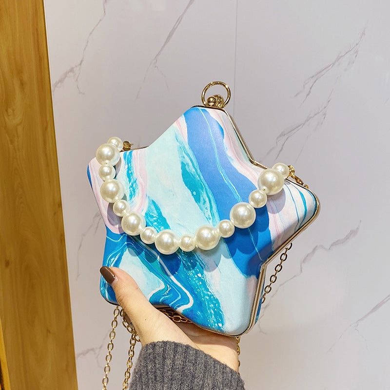 Women’s Star Pearls Chain Evening Clutch image 6