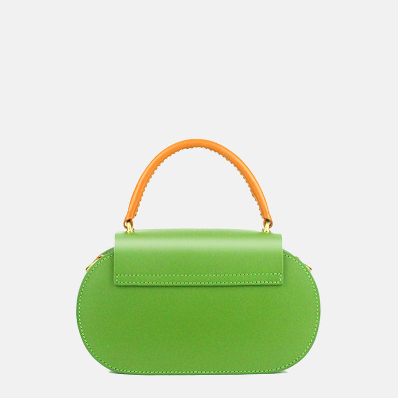 Women’s Mini Flap Genuine Leather Clutch Bags with Crossbody Strap image 3