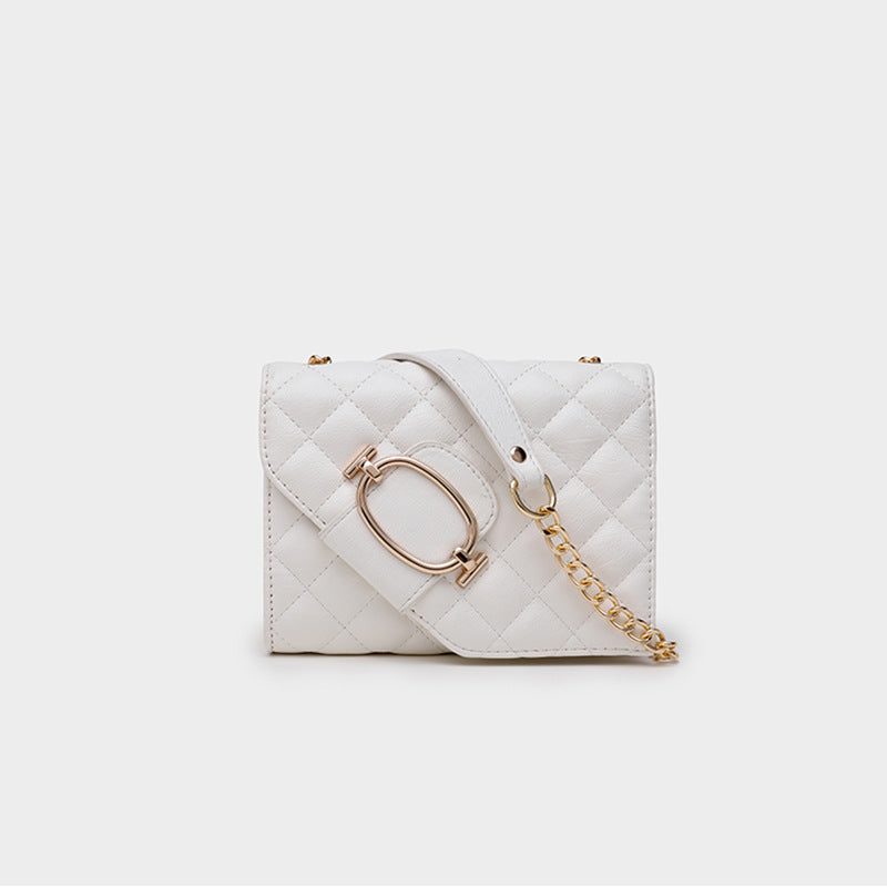Women’s Quilted Chains Mini Crossbody Bags with Buckle image 4