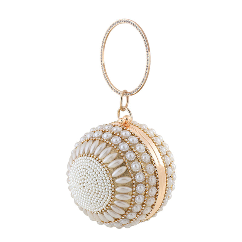 Women’s Round Beaded Evening Clutch Bag image 2