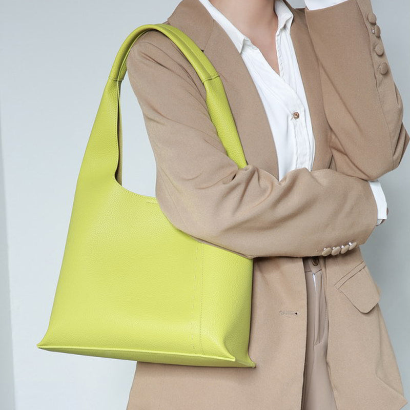 Women’s Genuine Leather Shoulder Hobo Bags with Interior Purse image 4
