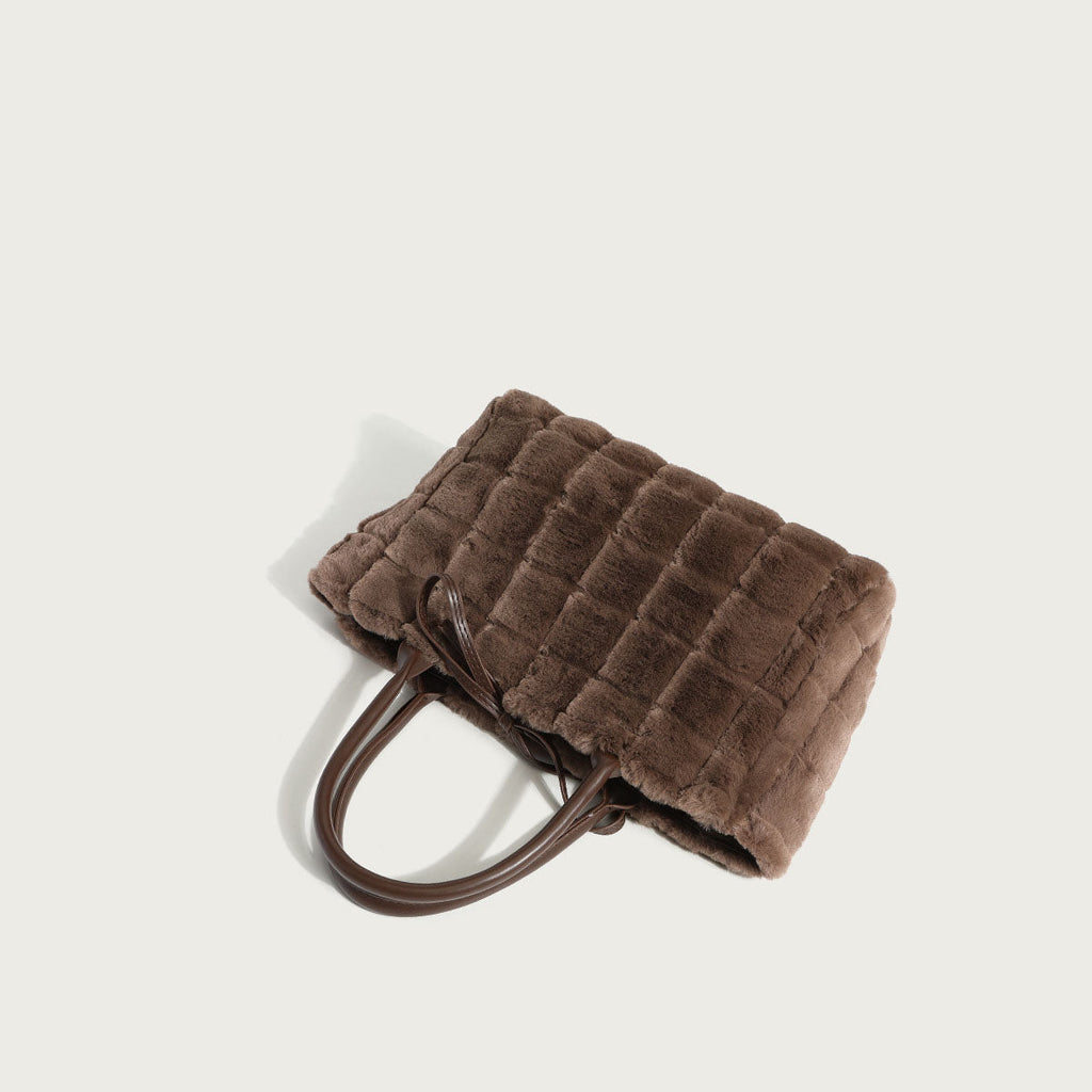 Women’s Fuzzy Woven Tote Bags image 3