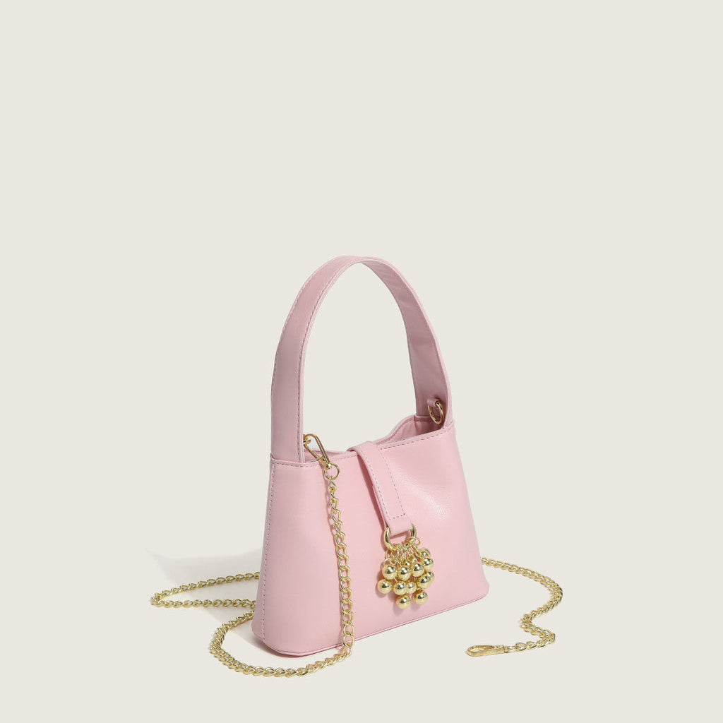 Women’s Gold Grapes Bucket Shoulder Bags in Vegan Leather image 3