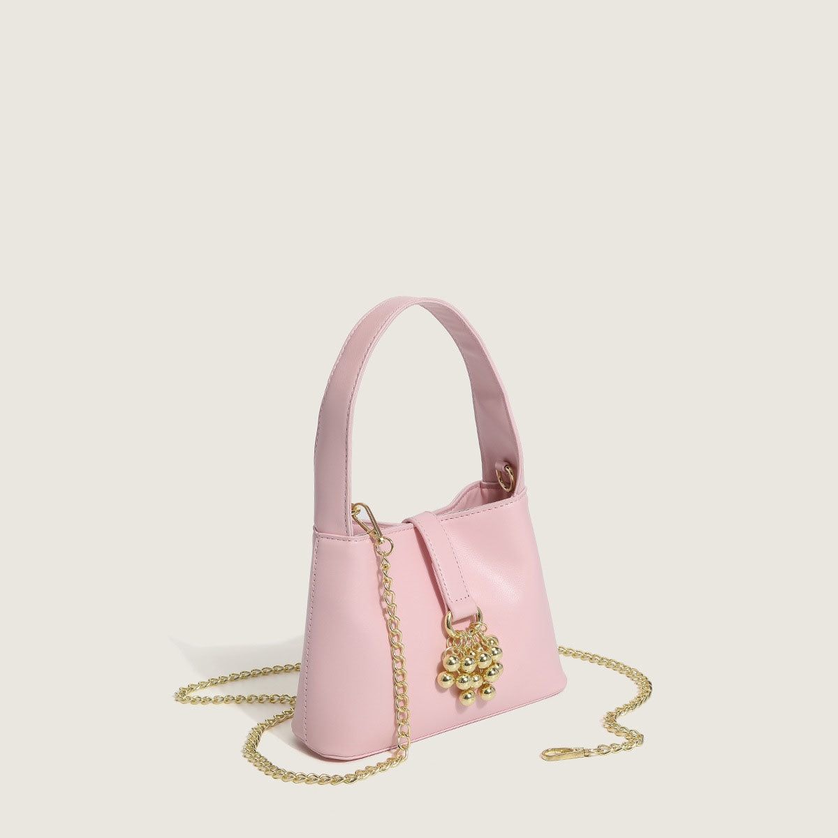 Women’s Gold Grapes Bucket Shoulder Bags in Vegan Leather image 3
