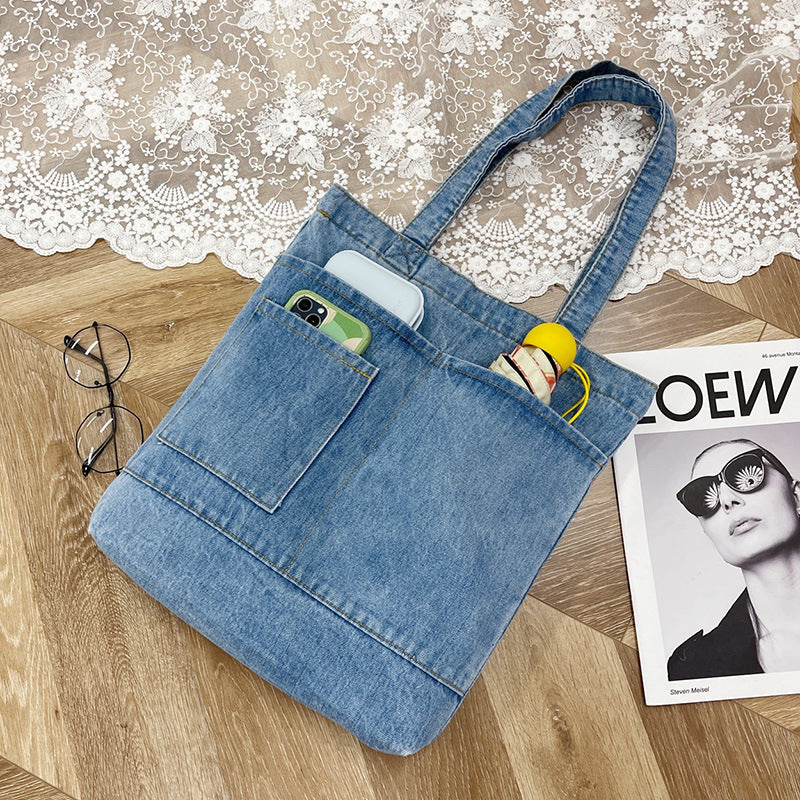 Women’s Jeans Soft Denim Tote Bags image 4