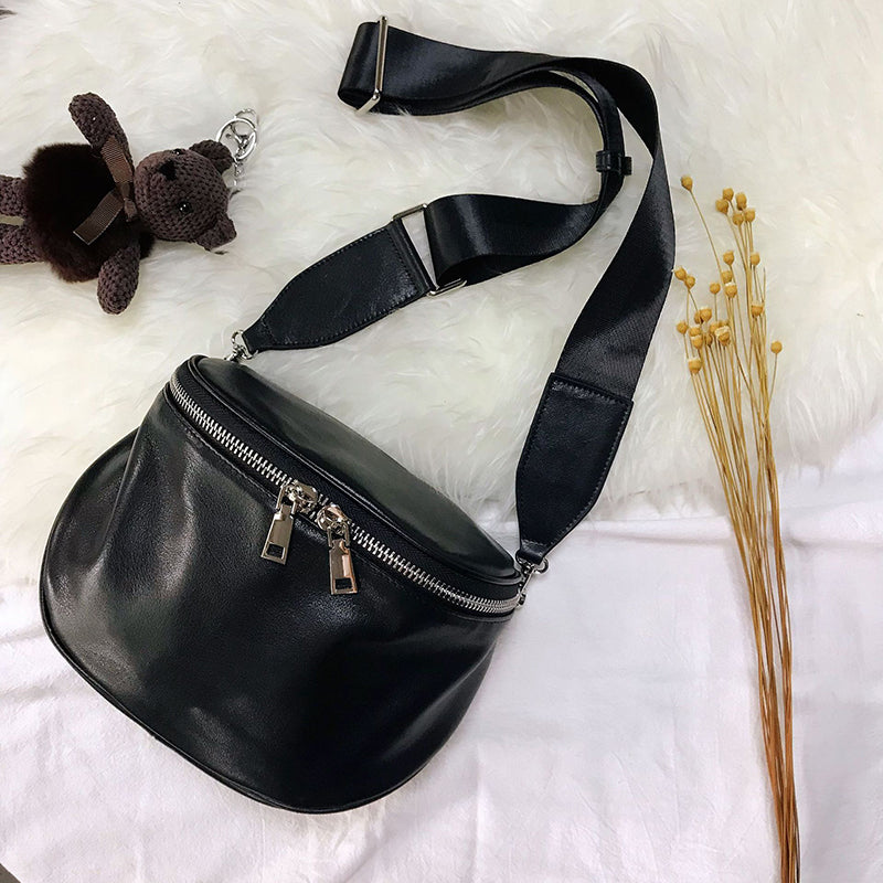 Women’s Leather Zipper Large Fanny Pack Belt Bags image 6