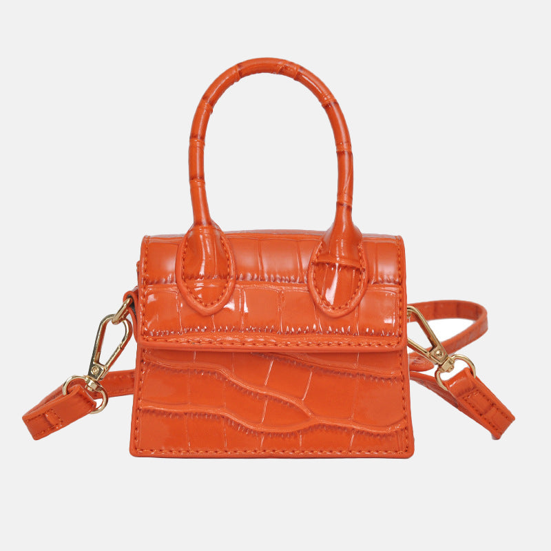 Women’s Mini Croc Print Top Handle Bags with Shoulder Strap image 4