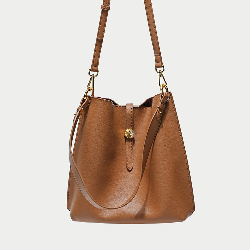 Women’s Leather Shoulder Tote Bags with Interior Pouch image 3