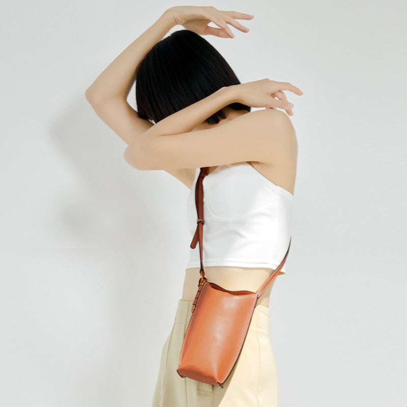 Women’s Genuine Leather Crossbody Mini Bucket Bags image 3