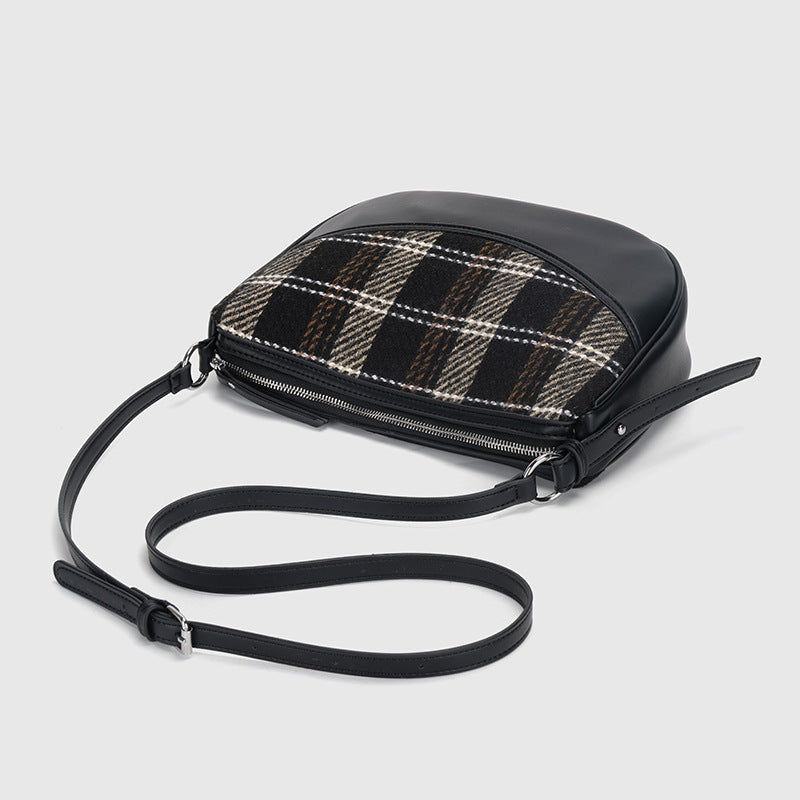 Women’s Plaid Baguette Shoulder Bags in Vegan Leather image 3