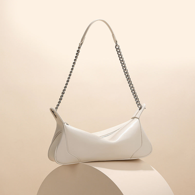 Women’s Classic Genuine Leather Baguette Bags image 4