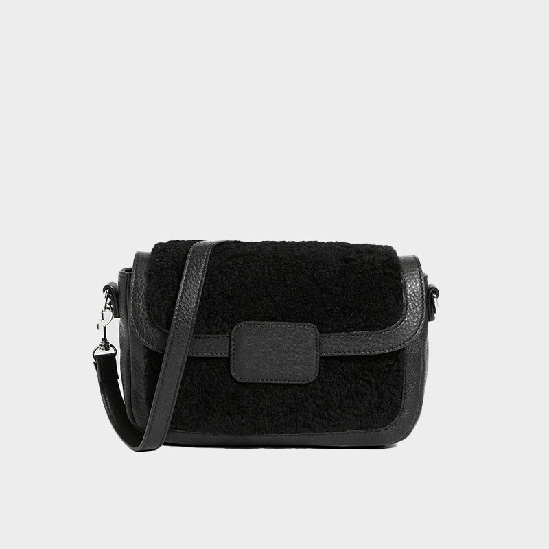 Women’s Faux Lamb Fur Fuzzy Messenger Bags image 5