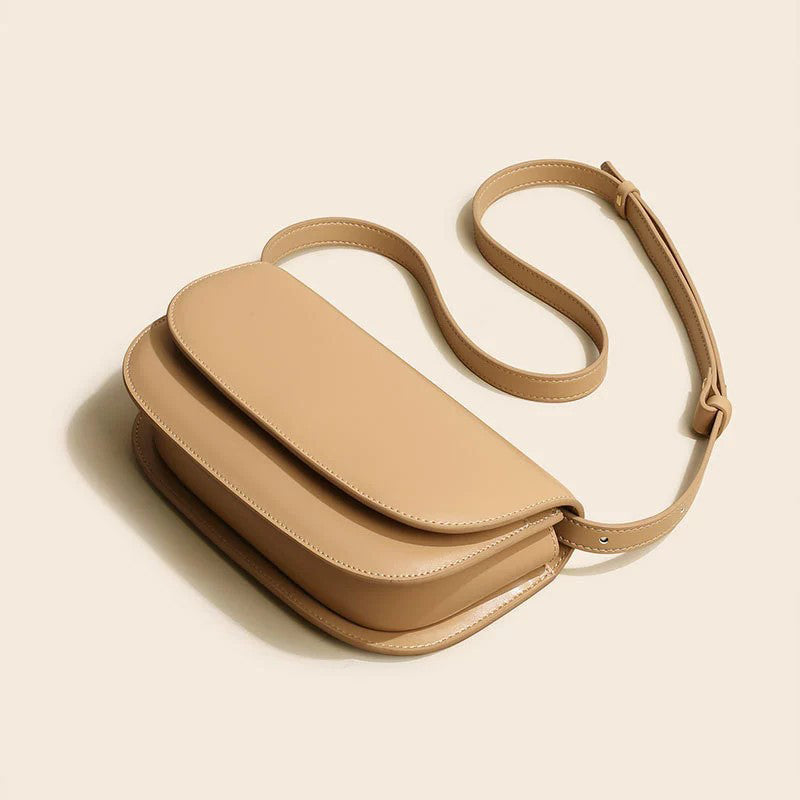 Women’s Minimal Braided Shoulder Strap Baguette Bags in Genuine Leather image 2