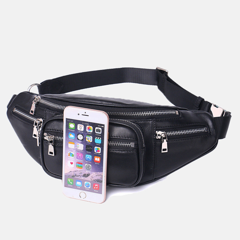 Women’s Genuine Leather Zippers Waist Bags Fanny Packs image 5