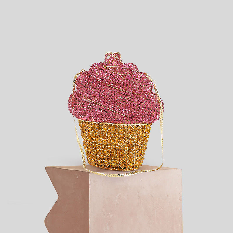 Women’s Rhinestones Cup of Ice Cream Evening Clutch image 4