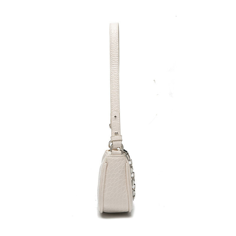 Women’s Croc Print Baguette Bags with Chains image 3