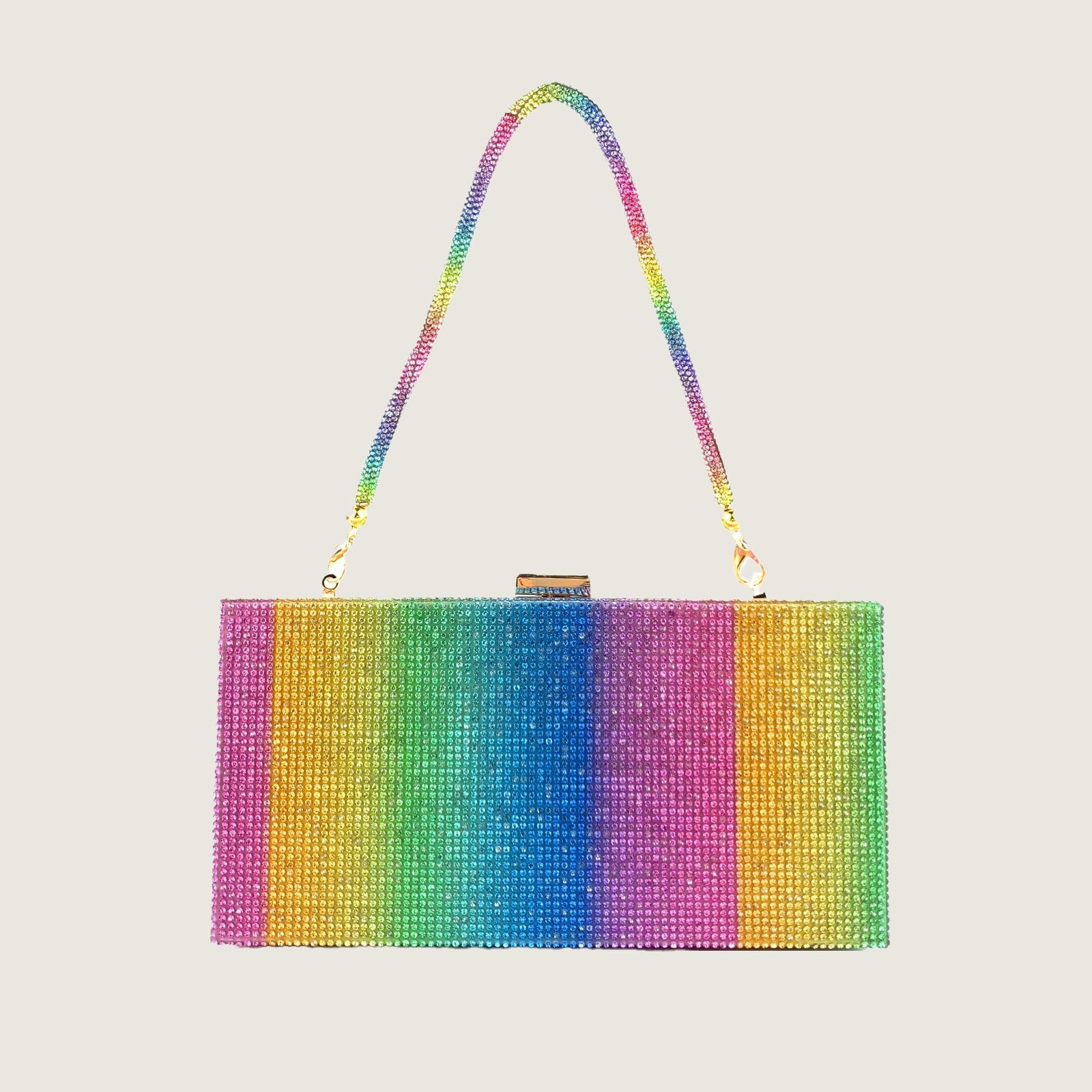 Women’s Rainbow Rhinestone Evening Clutch image