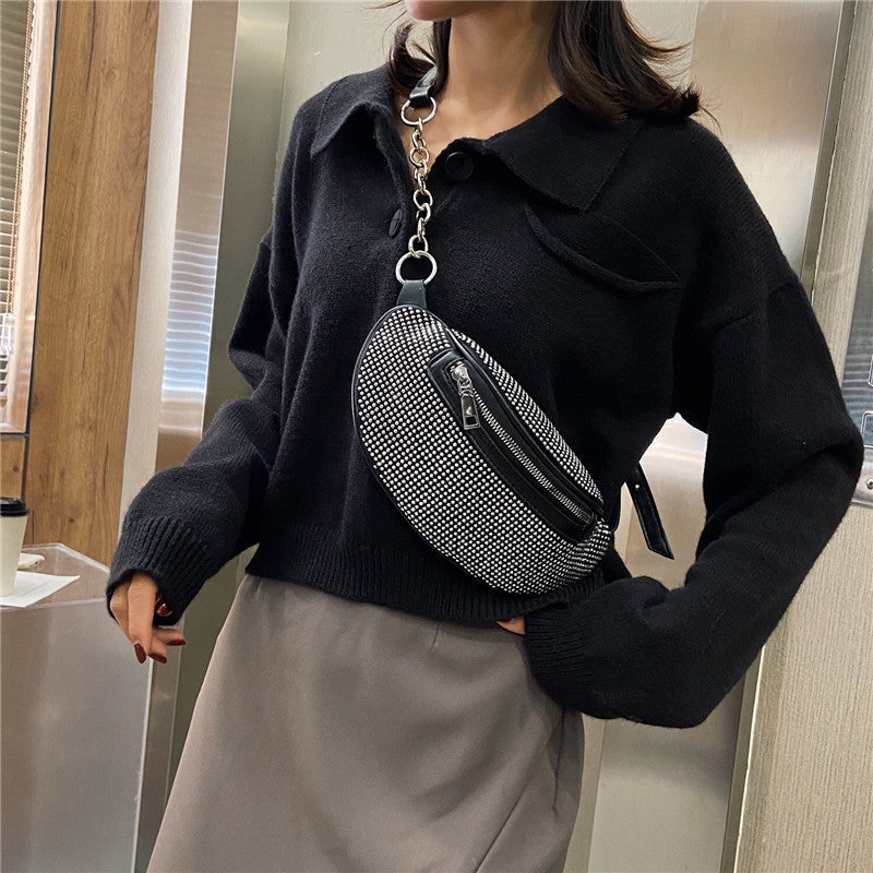 Women’s Rhinestones Chains Fanny Packs image 2
